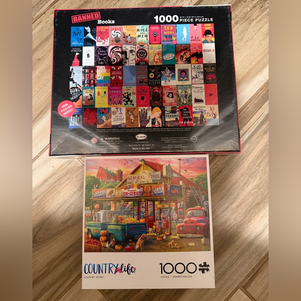Banned Books and Country Store 1000 Piece Puzzles